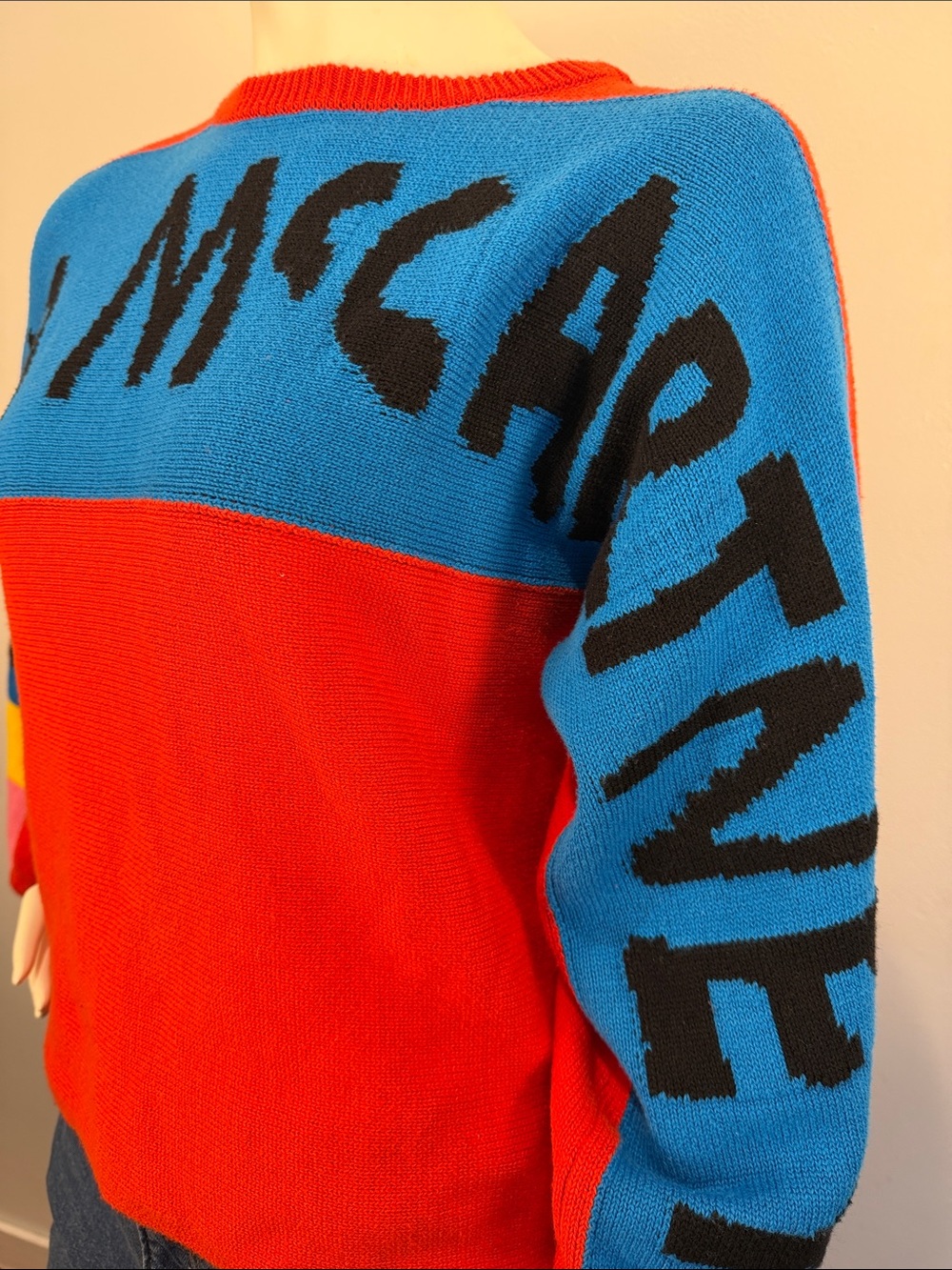 Stella McCartney Red and Blue Pencil Sweater Dopamine Dressing Size Small - Picture 11 of 15